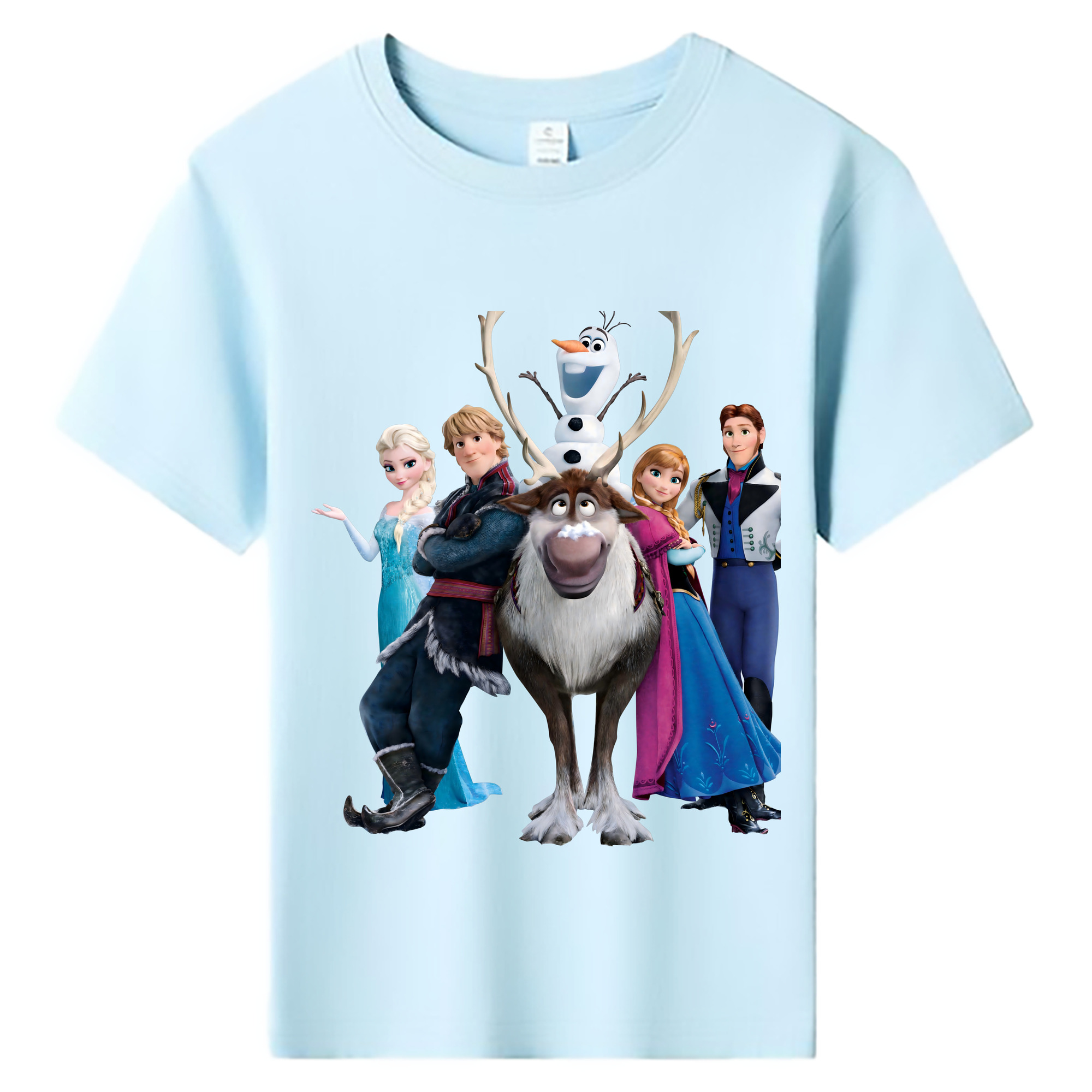 （画像用） アナと雪の女王 アンナ エルサ Frozen Anna Elsa 綿100％キッズTシャツ（フロントプリント）